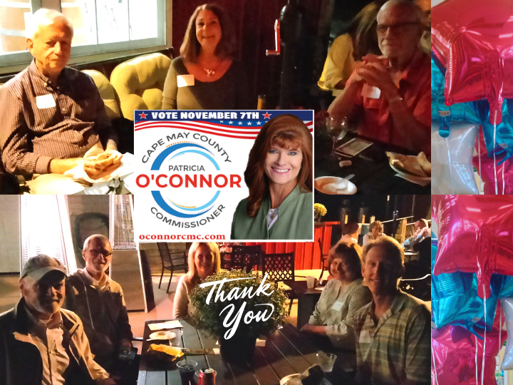 OConnor speaks to area residents and supporters at her fundraising gathering on Sept 19th 2023